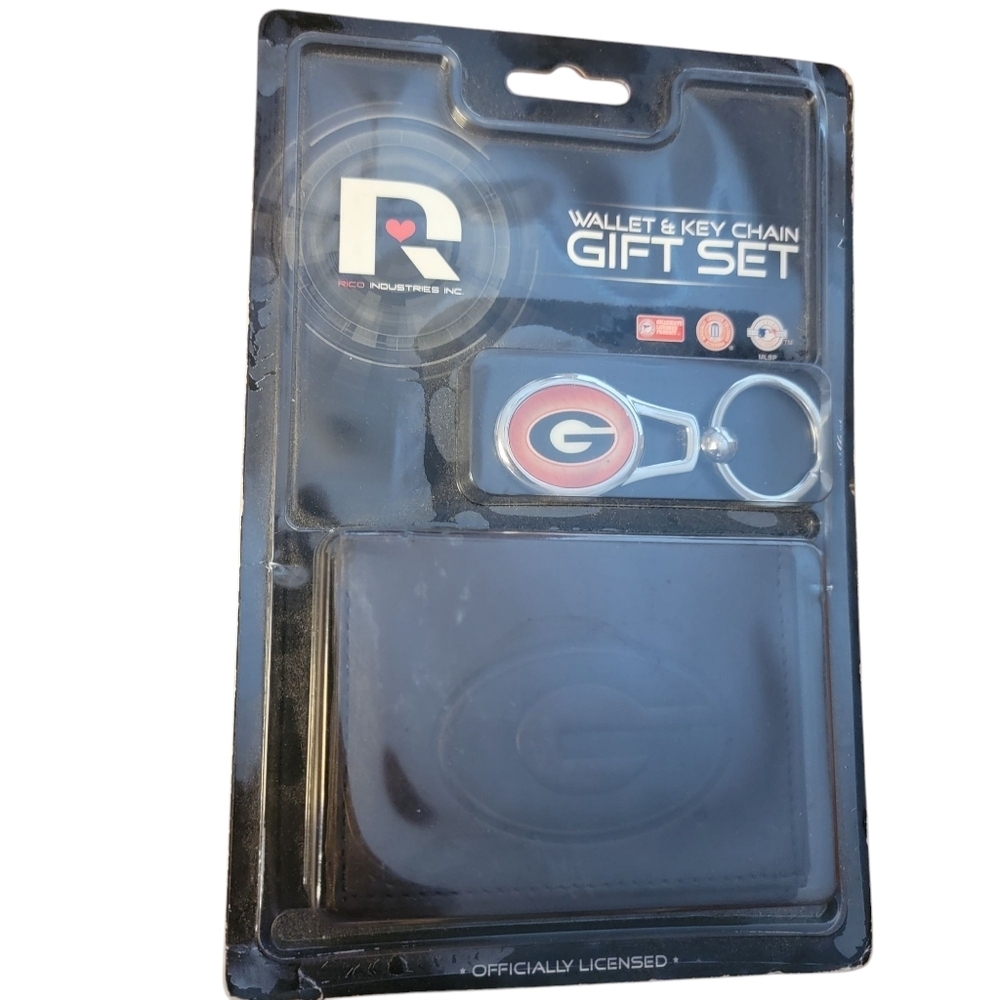 Gator Wallet & Key Chain Gift Set - Black